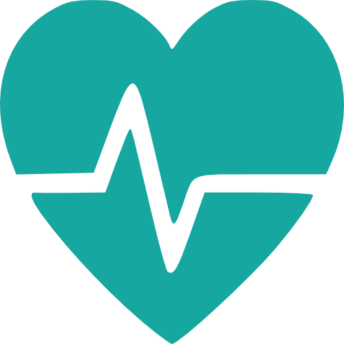 Herzform mit durchlaufender Pulslinie